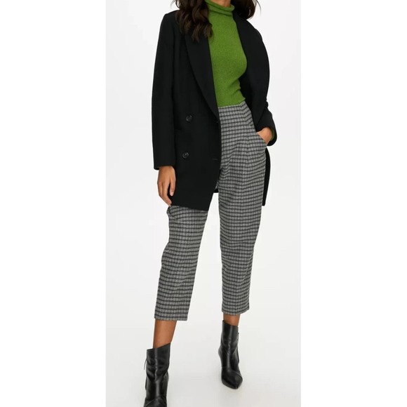 Wilfred‎ Houndstooth Plaid High Waist Pleated Tapered Pants Trousers - Picture 2 of 14